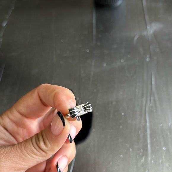 Salvatore Ferragamo Bow Black Enamel Ring Size 50 Sterling Silver 925 - Picture 4 of 9